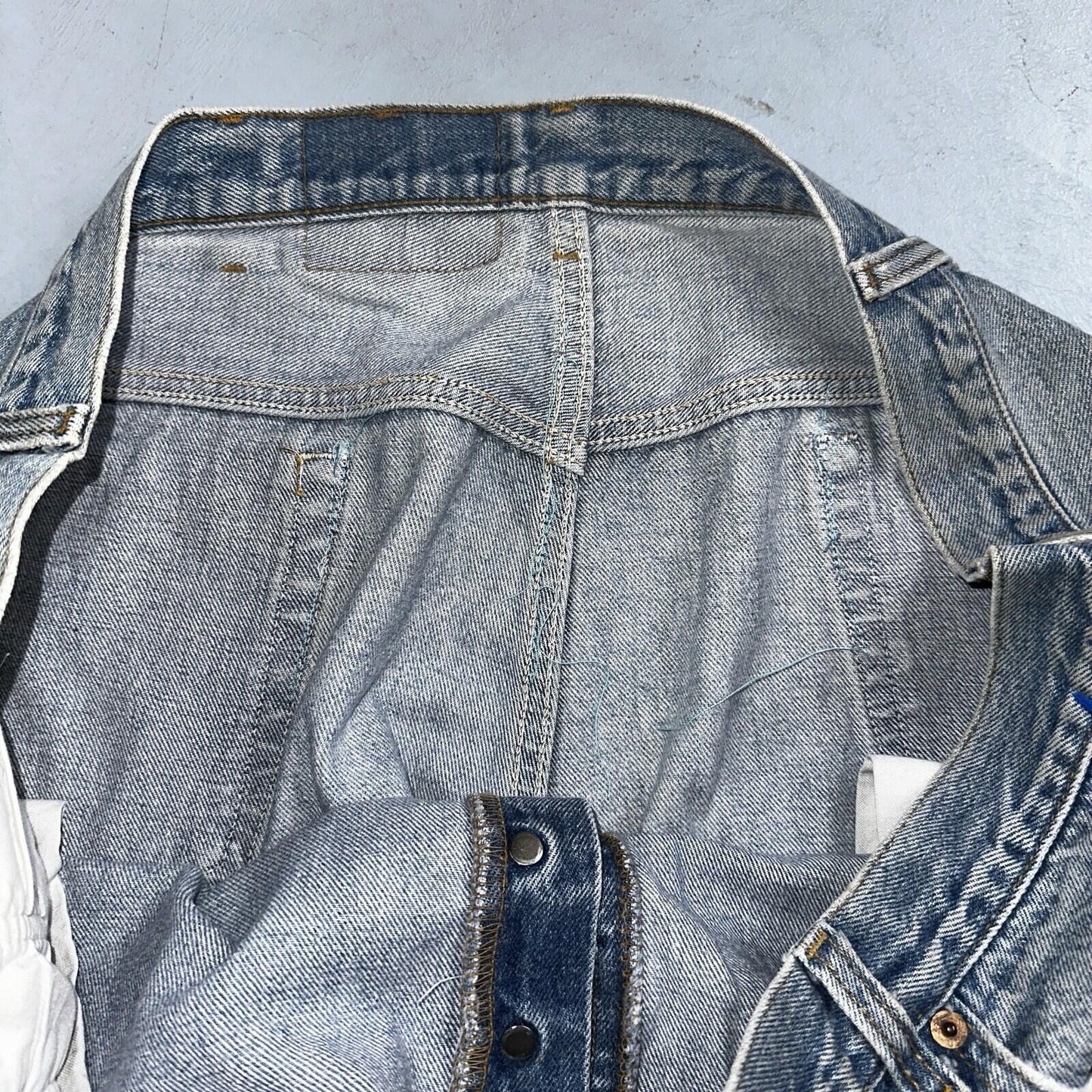 Levis 501 Vintage 90s USA XX Straight Leg Jeans 48x34 Light Wash Act 44x29