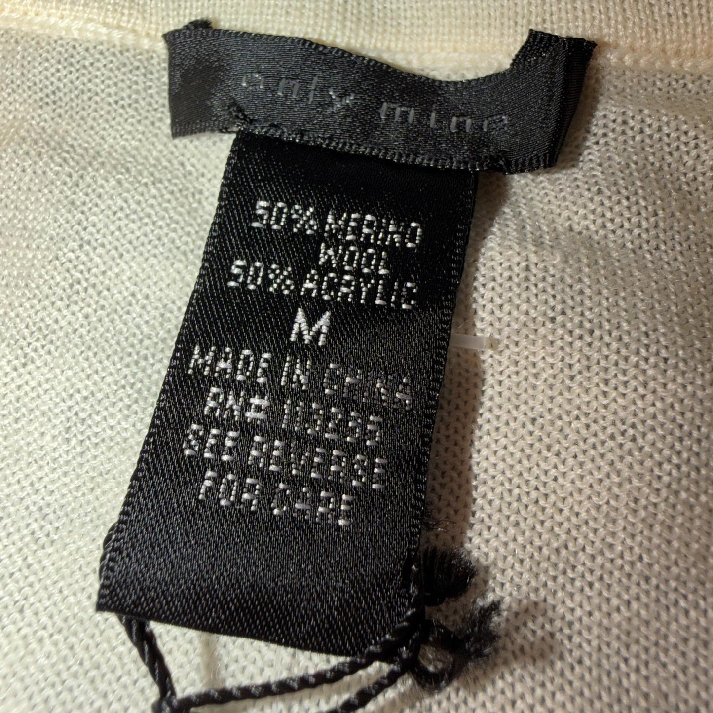 Only Mine Merino Wool Crop Long Sleeve Open Front Cardigan Knit Med Balletcore
