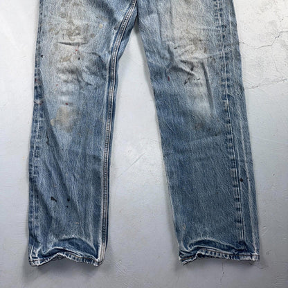 Levis 501 Vintage Y2K Mexico Straight Leg Jeans 35x34 90s Light Wash Act 32x29