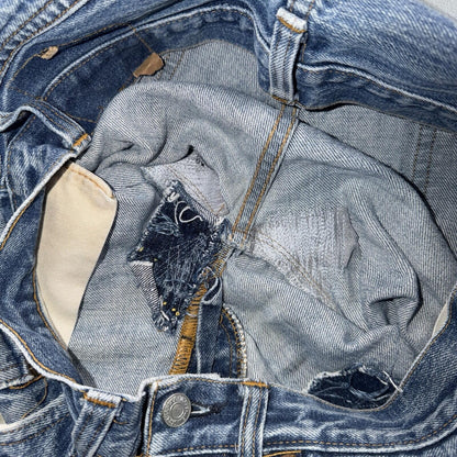 Levis 501 Vintage 70s SS Redline Selvedge USA XX Jeans Light Wash 32x28 Skinny