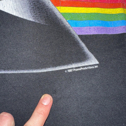 Vintage 1987 Pink Floyd Dark Side of the Moon USA T-Shirt Large Boxy 80s Rock