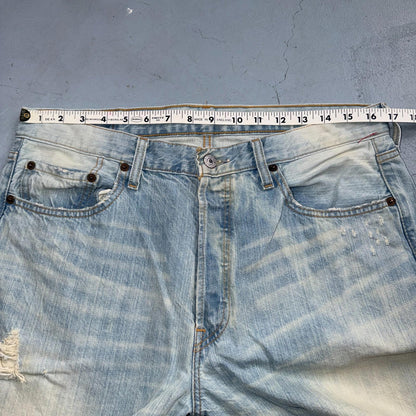 Levis 501 Vintage Y2K 90s XX Straight Leg Jeans Blue Light Wash 34x32 Act 33x32