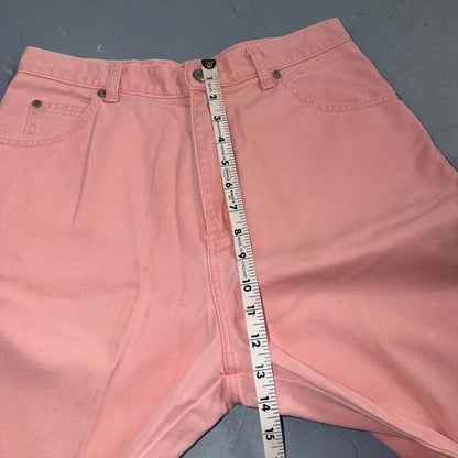 VTG Northwest Blue Size 12 Pink High Rise Tapered Jeans Mexico Made Peach Y2K