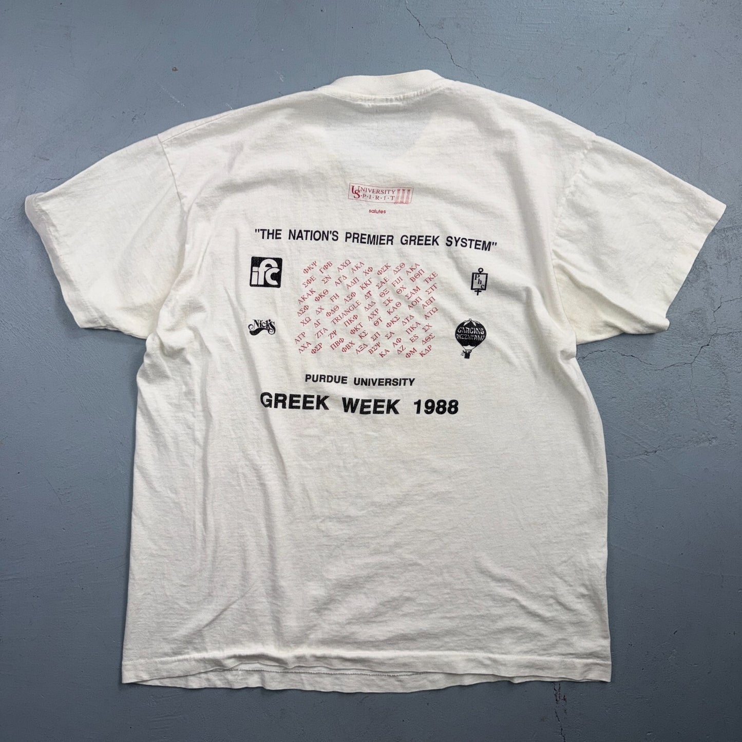 VTG 1988 Purdue University Greek Week T Shirt Dont Be Dick Graphic Tee 80s RARE