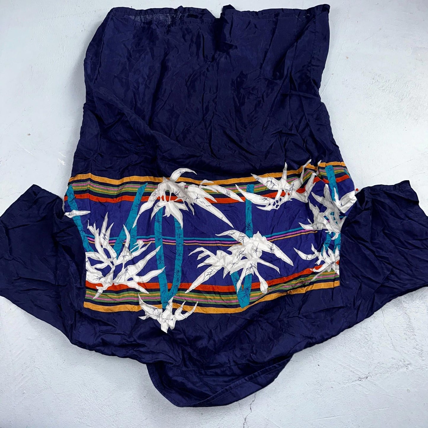 OP Ocean Pacific Sunwear Men's M Aloha Shirt Button-Up Floral Blue 70s 1970s
