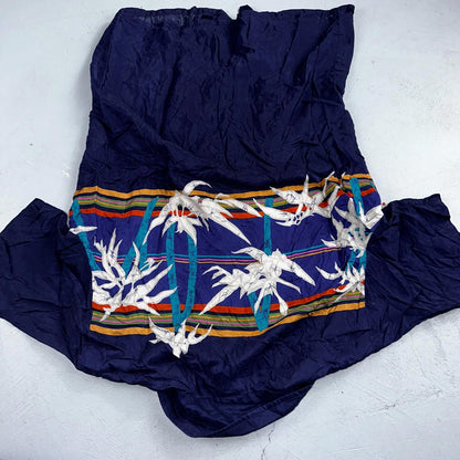 OP Ocean Pacific Sunwear Men's M Aloha Shirt Button-Up Floral Blue 70s 1970s