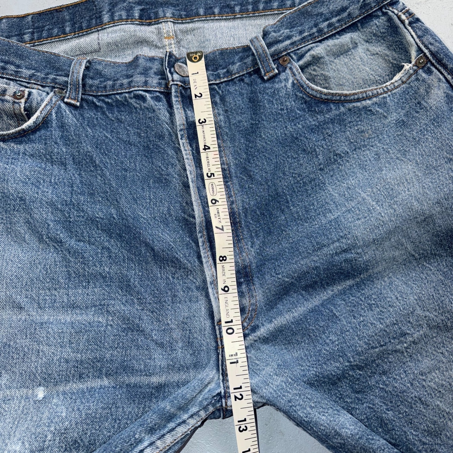 Levis 501 Vintage 80s USA XX Straight Leg Jeans Blue Light Wash 40x32 Act 37x28