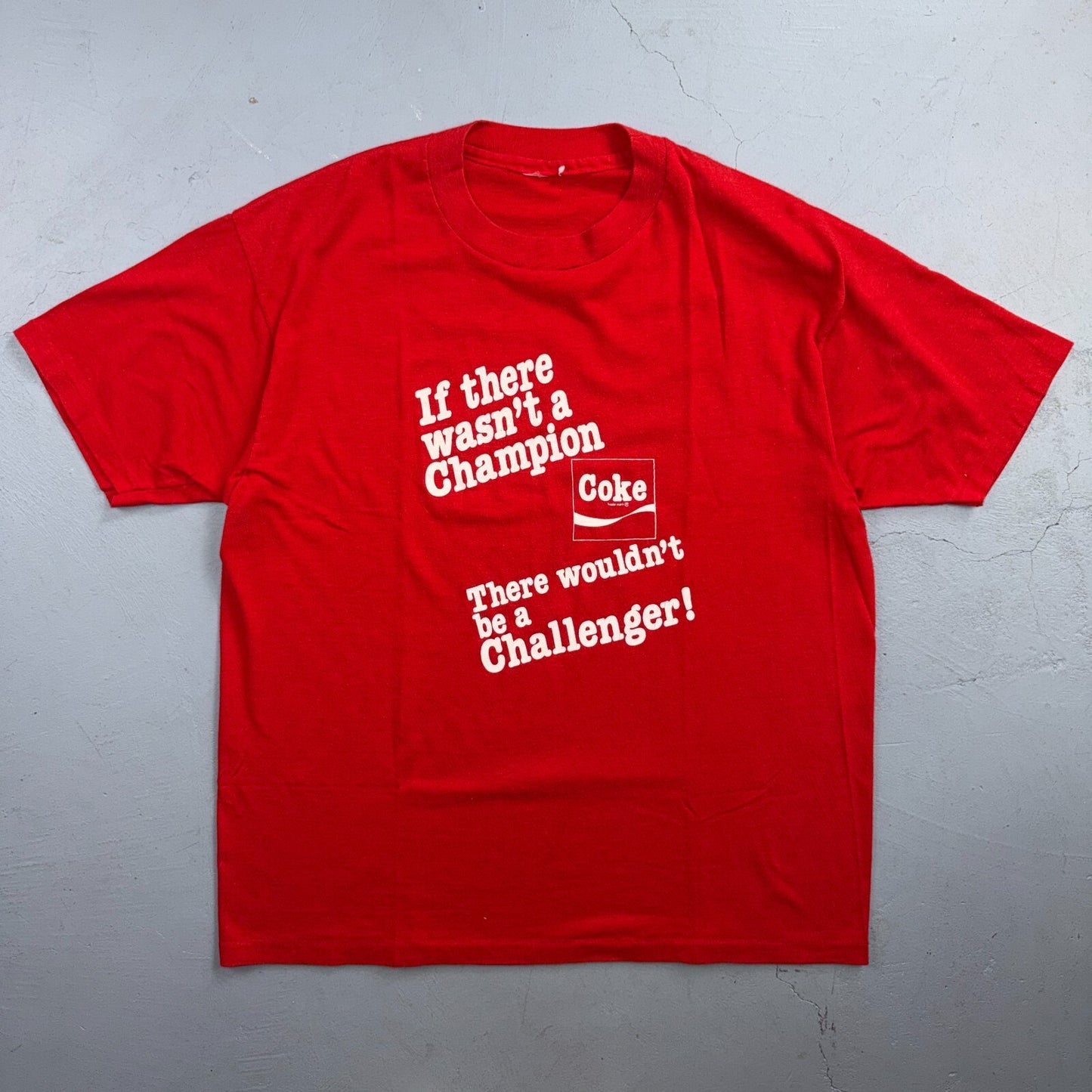 Coke Champion 80s VTG T Shirt Promo Soda Diet Challenger Real Thing 1980s Graphi
