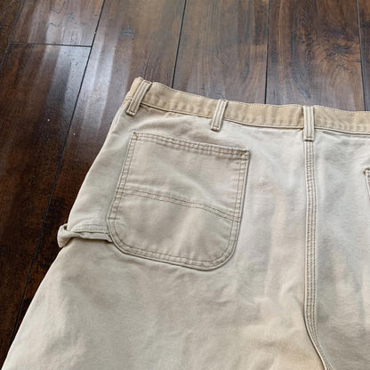 Vintage USA Made Carhartt Men's Thrashed Canvas Carpenter Shorts 90s Double Knee