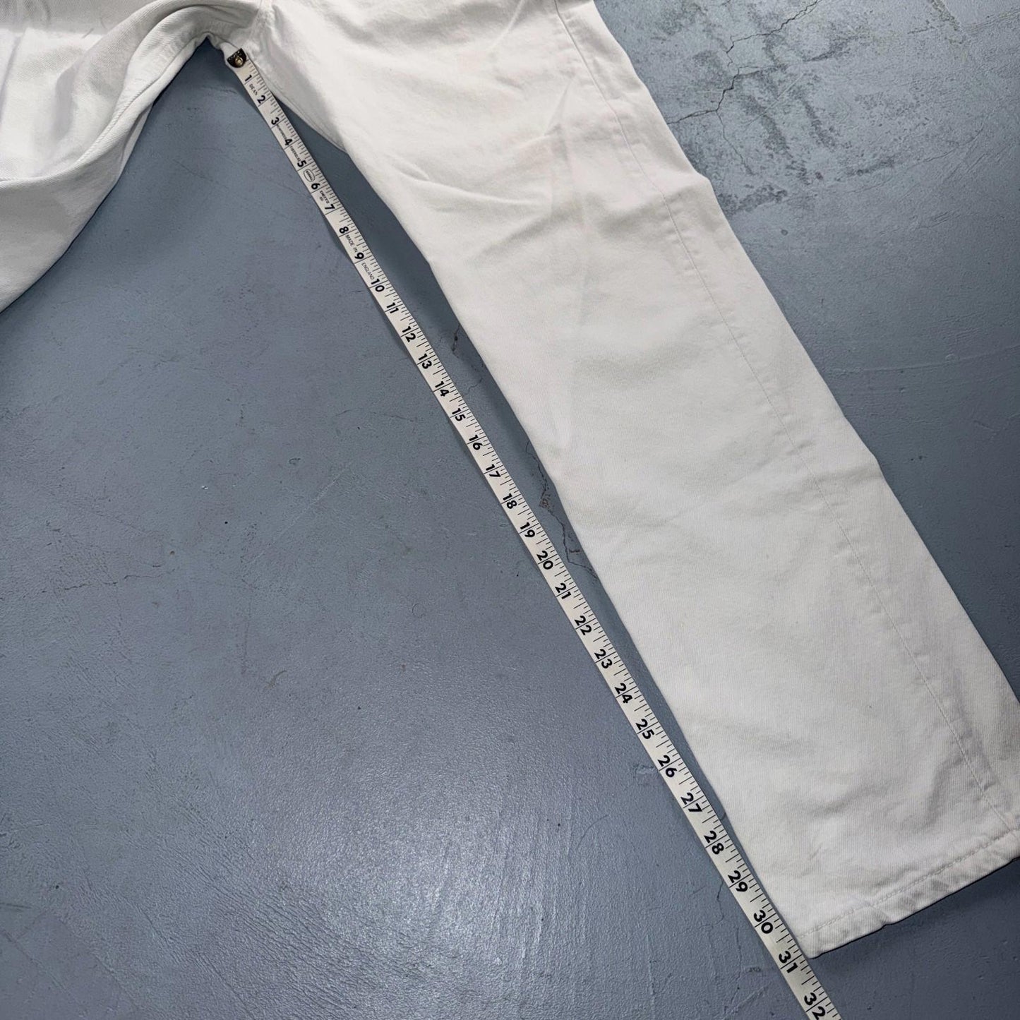 Levis 501 Vintage 90s USA XX Straight Leg Jeans White Light Wash 33x32 Act 31x31