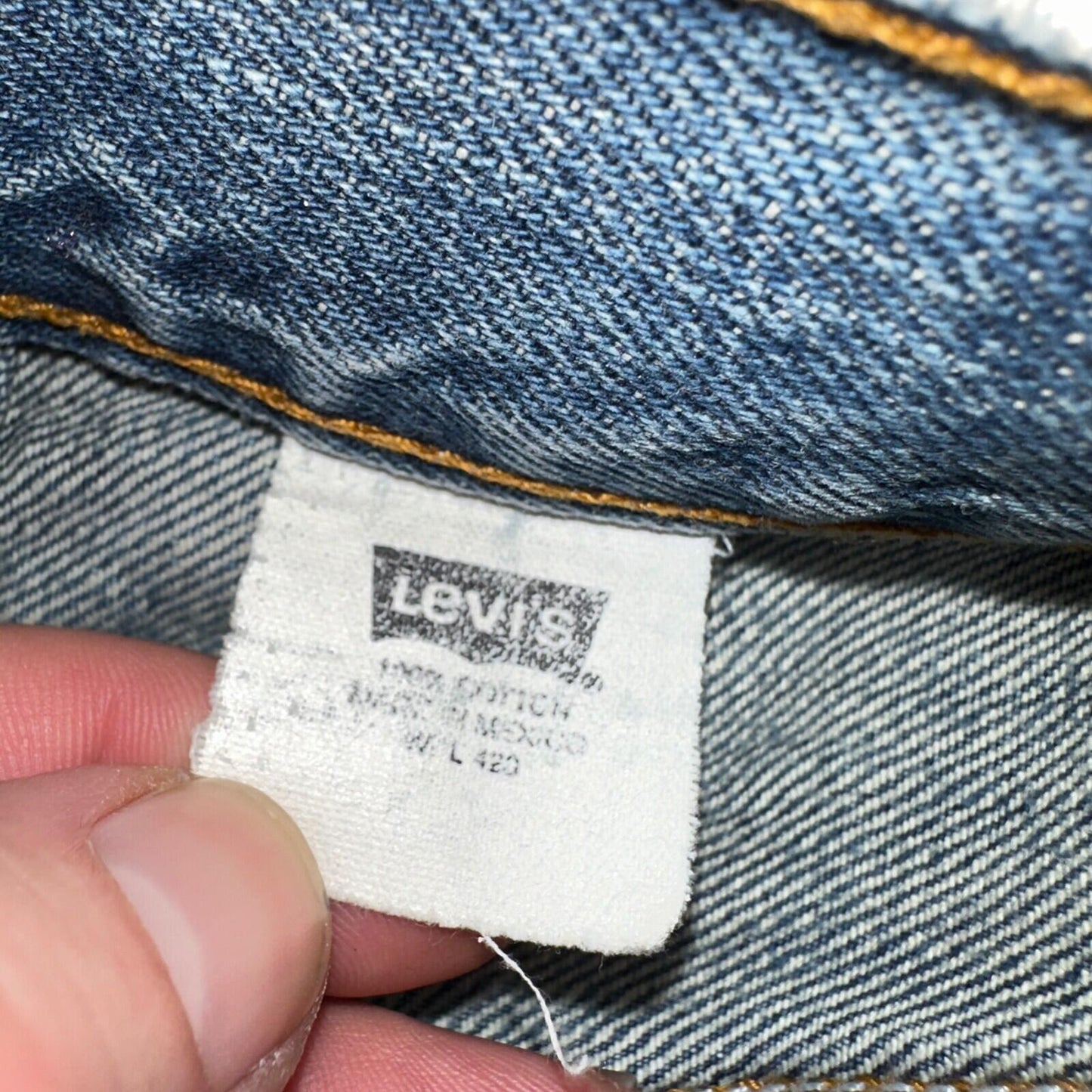 Levis 501 Vintage Y2K Mexico Straight Leg Jeans 31x32 90s Med Wash Act 30x30