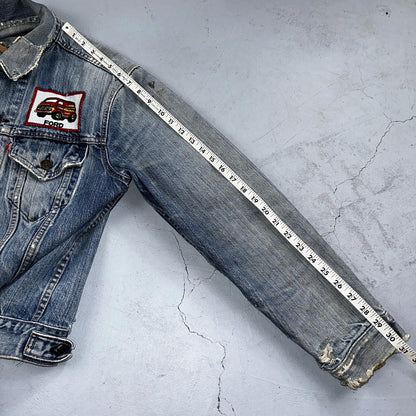 Levis VTG Denim Size 42 Type 3 III Trucker Jean Jacket Thrashed 1970s 70s Patch