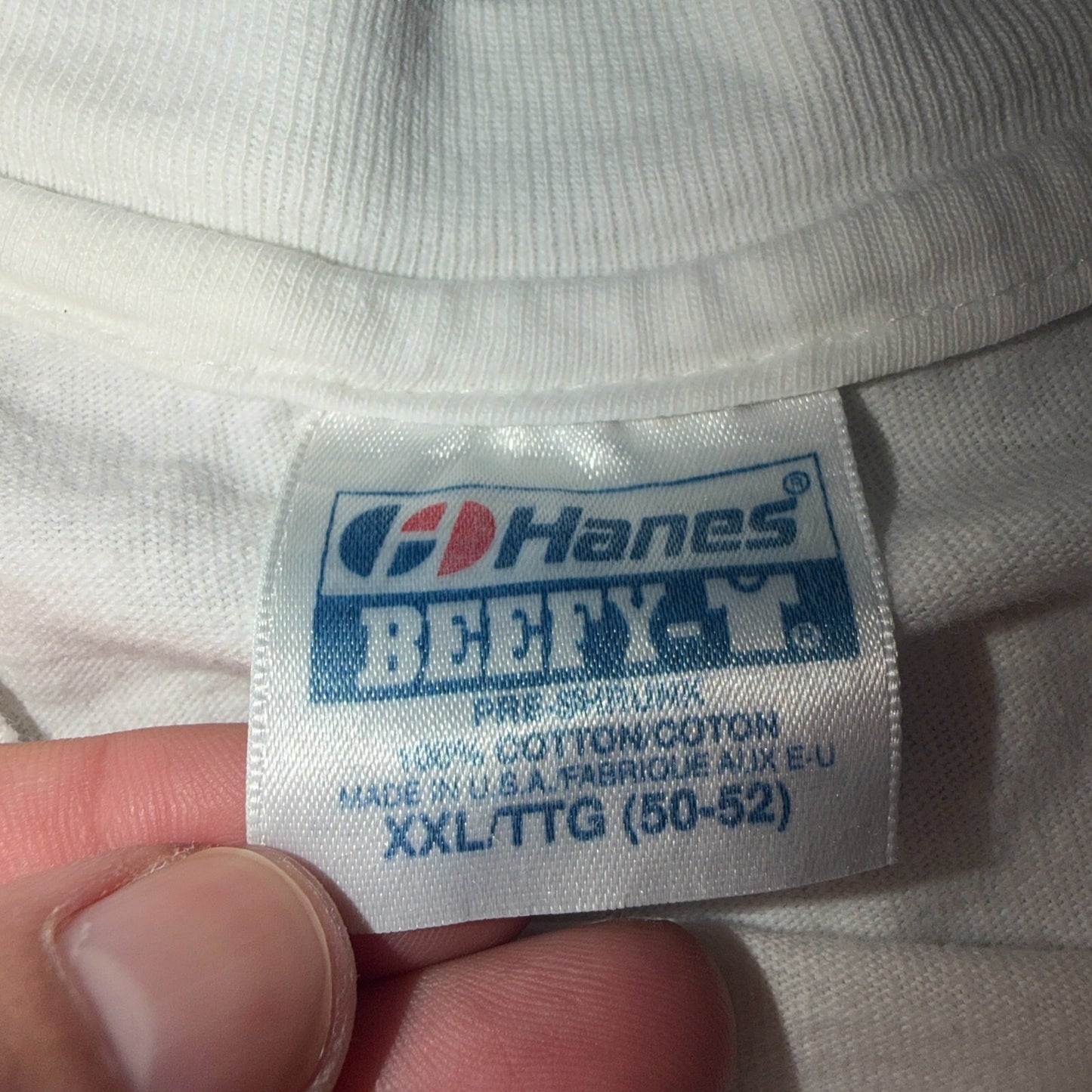 Go Hard or Go Home 90s VTG T Shirt Hanes 2XL Single Stitch Graphic Gym Text