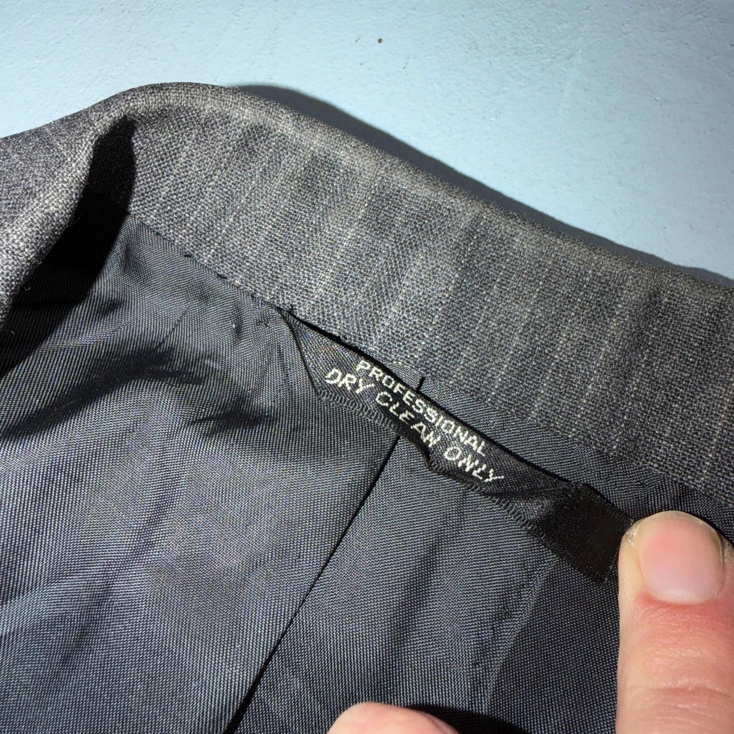 1960s 1950s VTG Mens 2 PC Suit 38 Jacket Coat Pants Gray Union Wool Rockabilly
