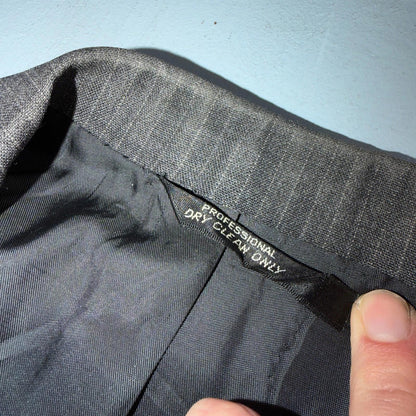 1960s 1950s VTG Mens 2 PC Suit 38 Jacket Coat Pants Gray Union Wool Rockabilly