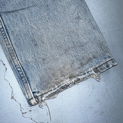 Levis 501 Vintage 90s USA XX Straight Leg Jeans Blue Thrashed 34x34 Act 33x32