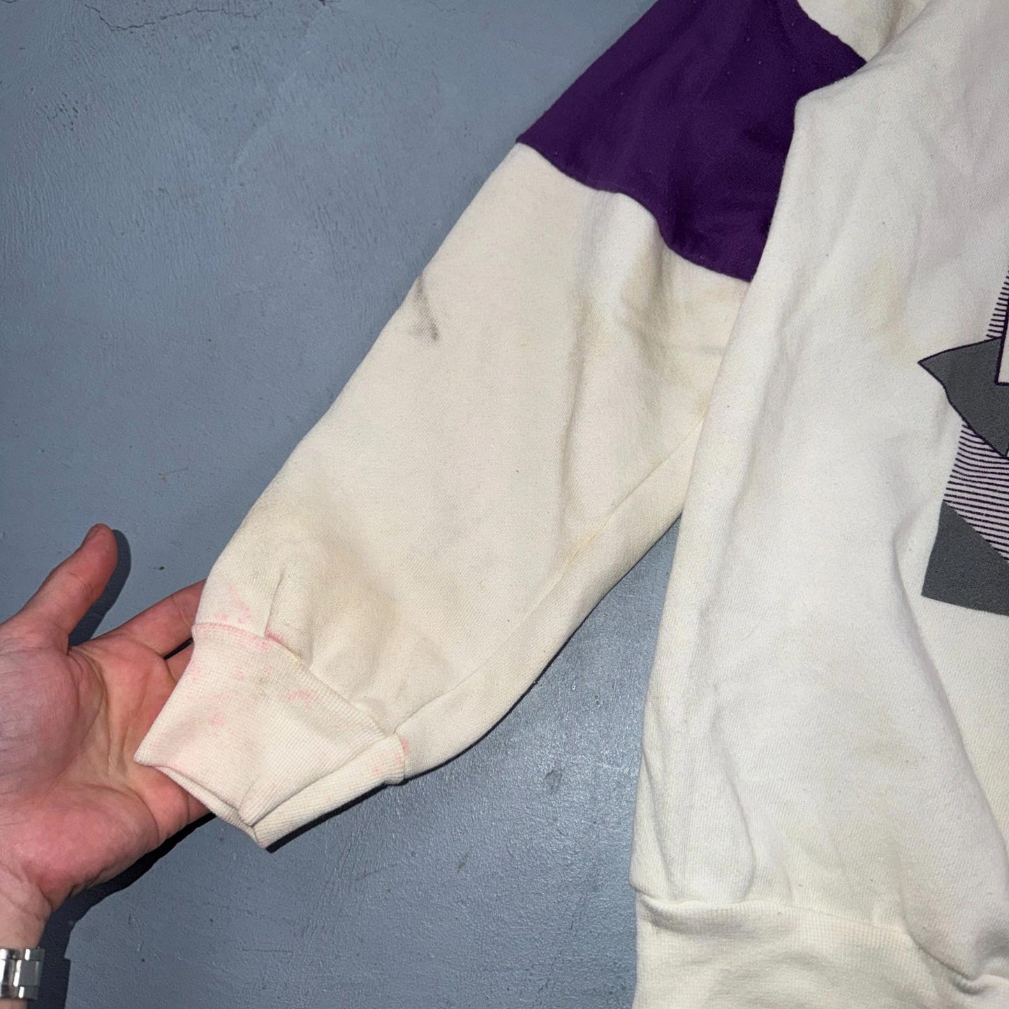 Vintage Kansas State Wildcats Crewneck Sweater Size Large Dodger Polo Rugby