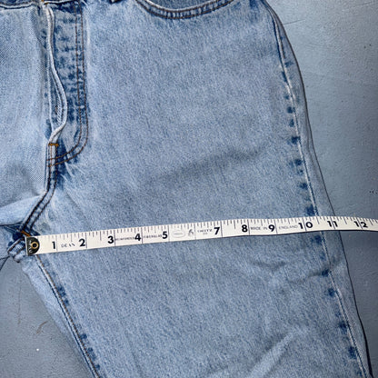 Levis 501 Vintage 90s USA XX Straight Leg Jeans Blue Light Wash Womens Act 27x31