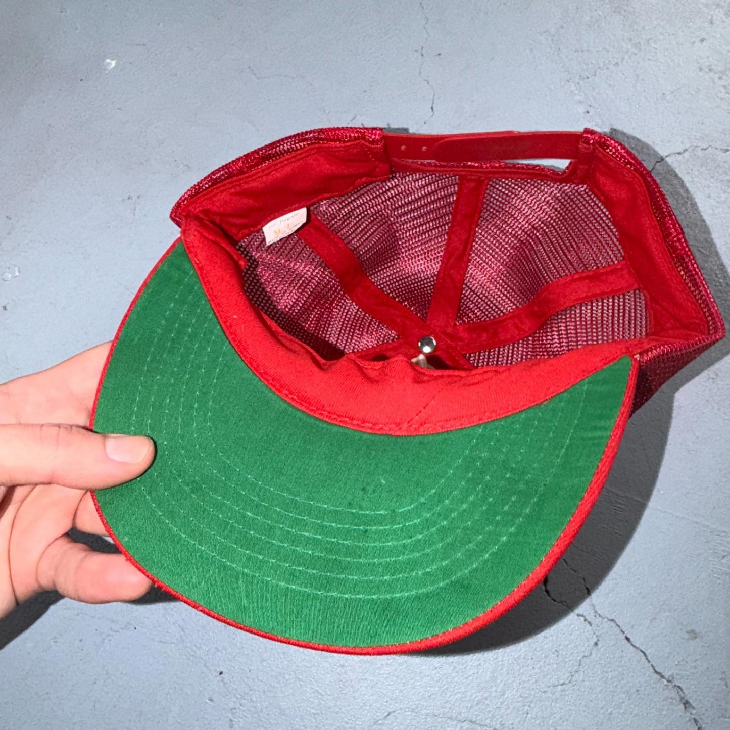 VTG I Love Country Music Trucker SnapBack VTG Hat Red Kisses Guitars Nashville