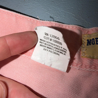 VTG Northwest Blue Size 12 Pink High Rise Tapered Jeans Mexico Made Peach Y2K
