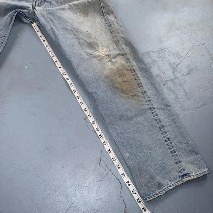 Levis 501 Vintage 80s Redline Selvedge USA XX Jeans Light Wash 36x30 Act 33x28