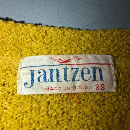 VTG 60s Jantzen Wool Cardigan Sweater 1960s 38 USA Mohair Campus Rockabilly