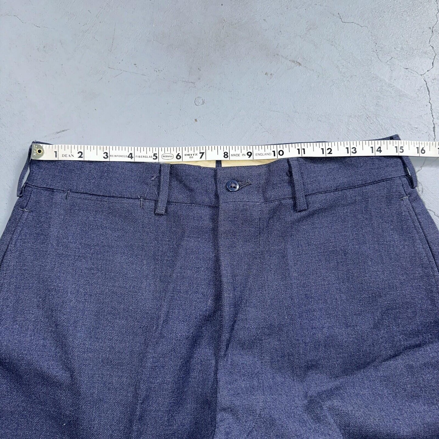ORIGINAL WWII US ARMY M1944 WOOL COMBAT FIELD TROUSERS- SMALL 32 WAIST BLUE NAVY
