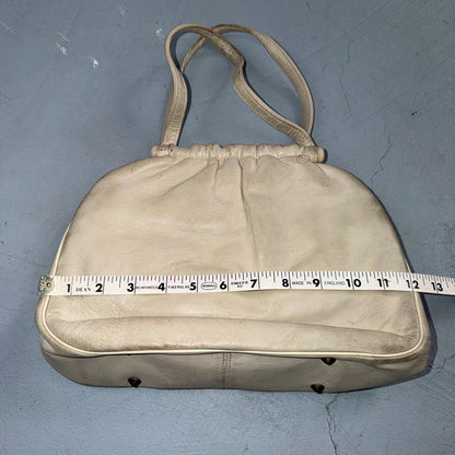 Vintage 1960s White Handbag Double Handle Clasp Closure by Best Co USA Made