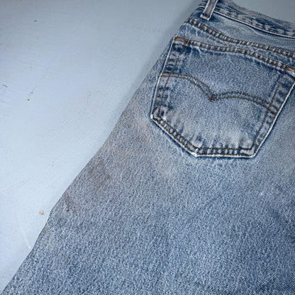 Levis 501 Vintage 80s USA XX Straight Leg Jeans Blue Med Wash 34x38 Act 31x33