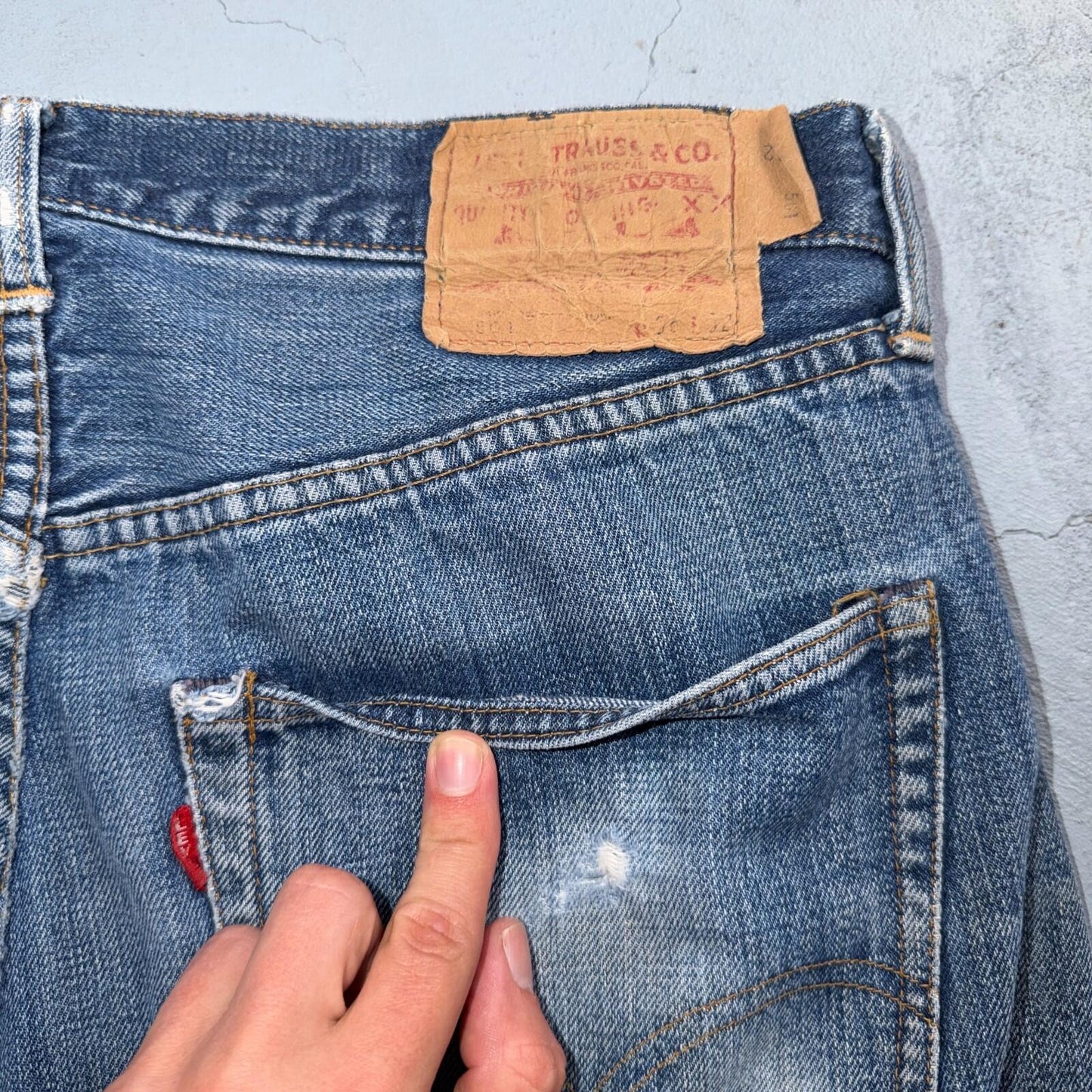 Levis 501 Big E Vintage 60s Redline Selvedge USA XX 1960s Jeans 36x32 Act 34x28