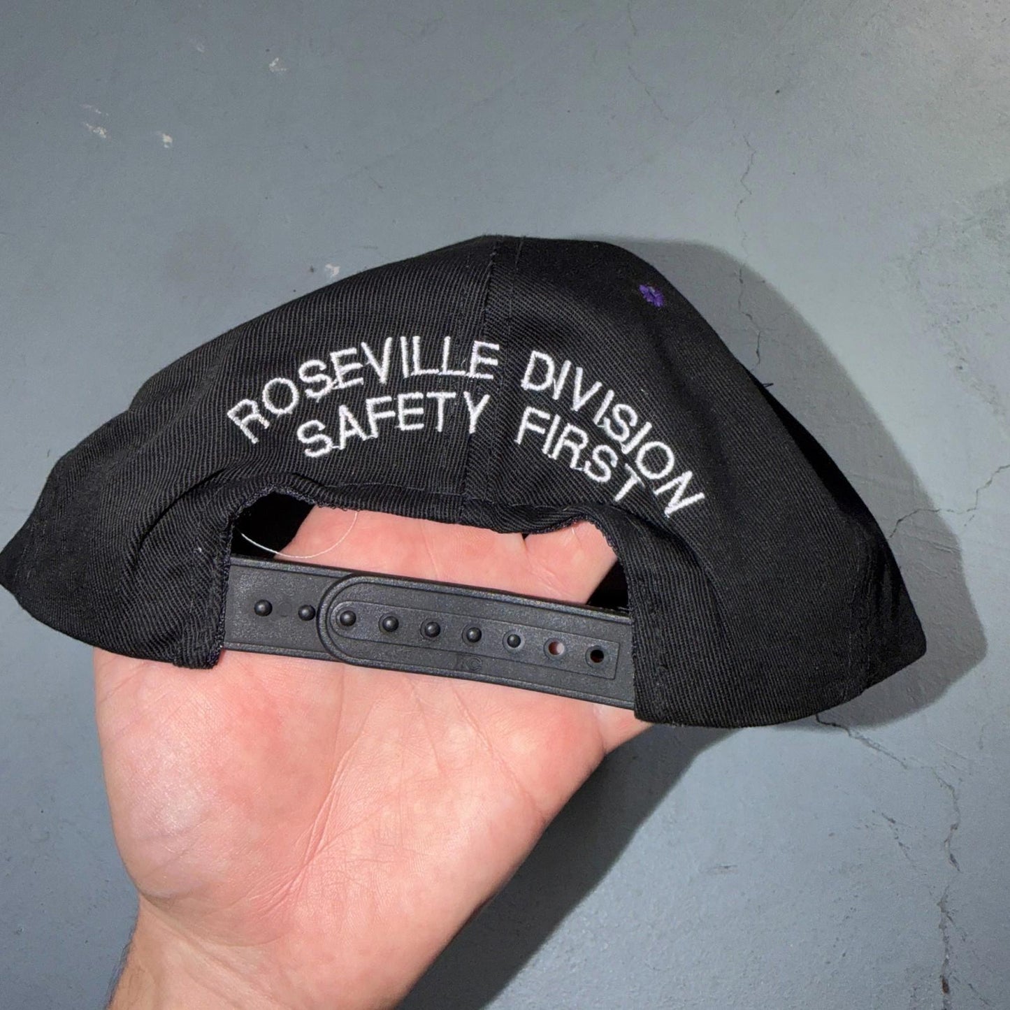 Train PNW VTG Hat Baseball Cap Snapback Oregon KC 80s Black Roseville Division