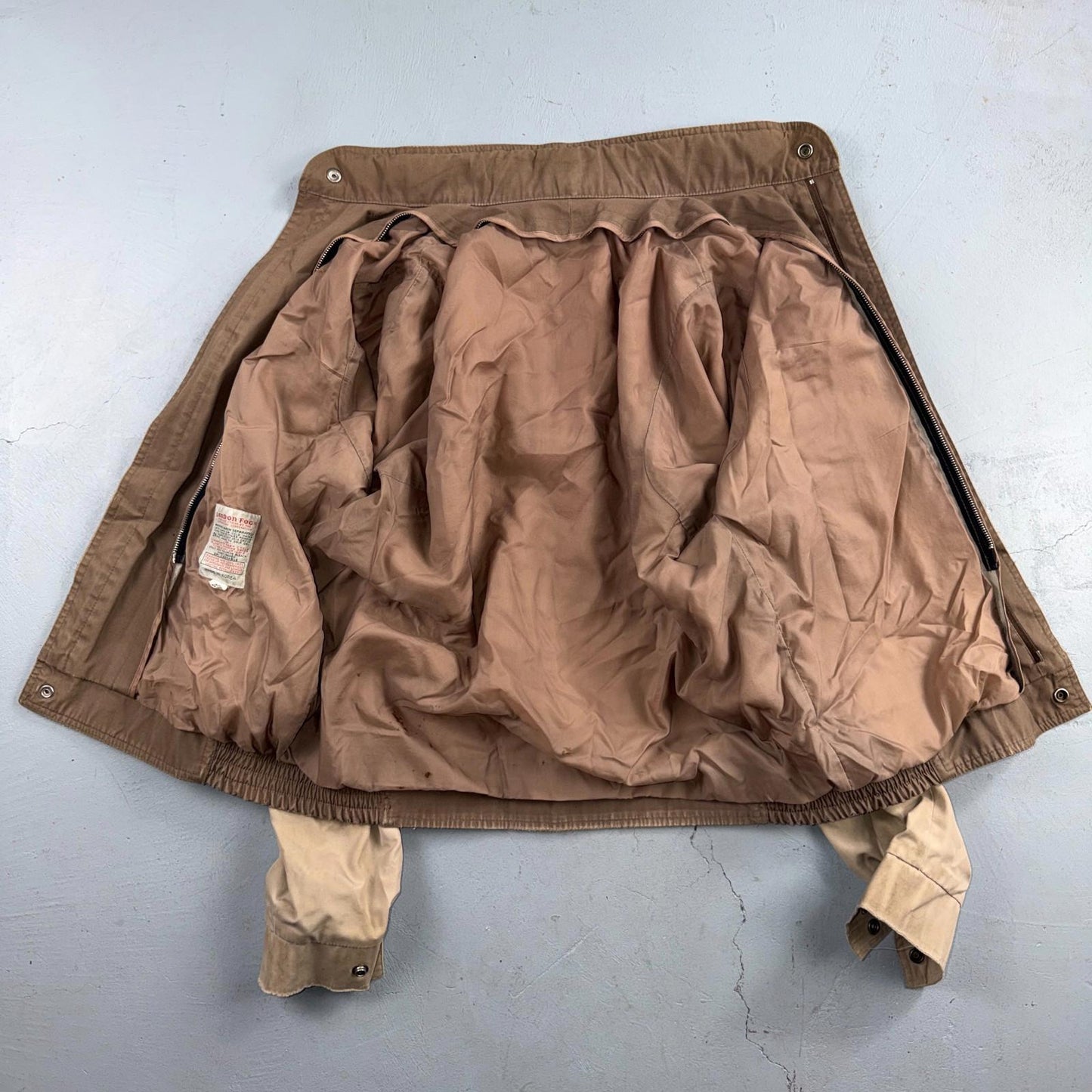 Vintage 70s London FOG Full Zip Outerwear Windbreaker Jacket 40 Thrashed Ricky
