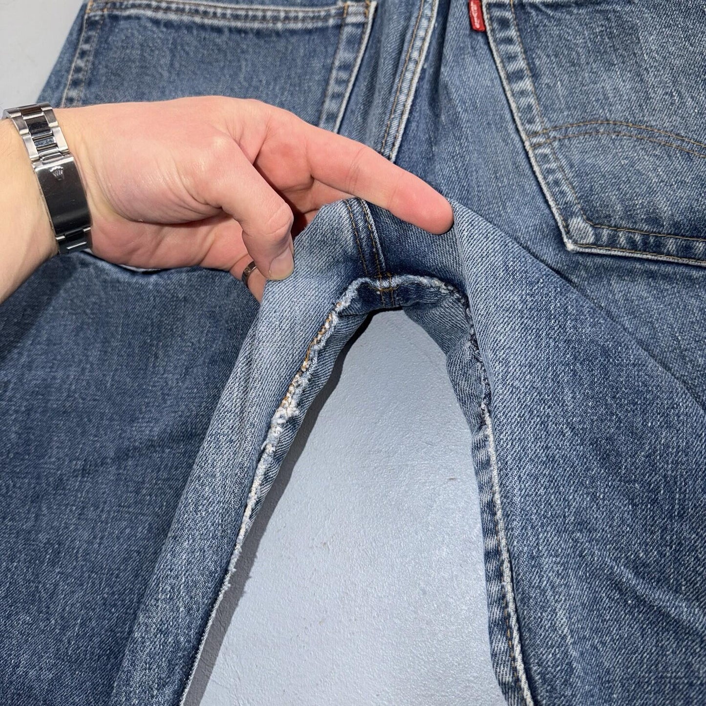 Levis 505 VTG 70s SS USA Single Stitch 1970s Jeans Med Wash Talon 33x30 Ac 32x29