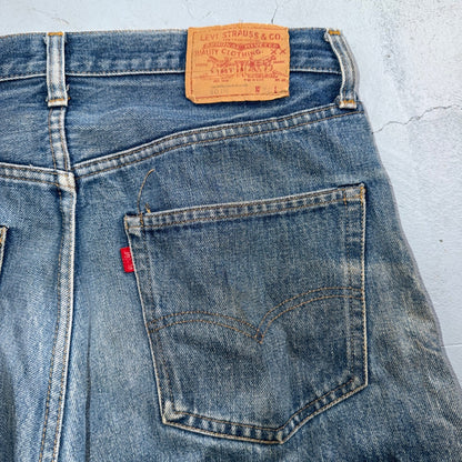 Levis 501 Vintage 80s Redline Selvedge USA XX Jeans Light Wash 34x30 Act 33x28