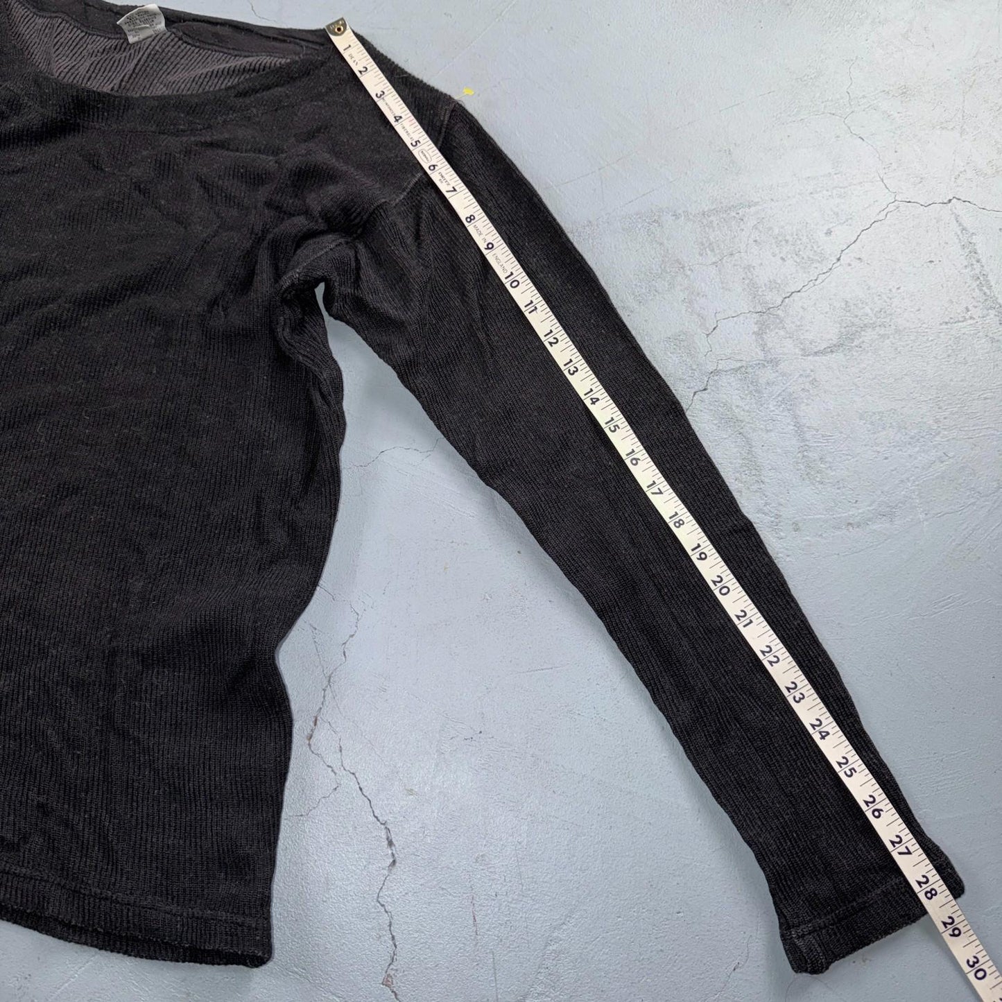 Vintage CP Shades Black Velvet Rayon Long Sleeve Blouse Top Shirt Size M