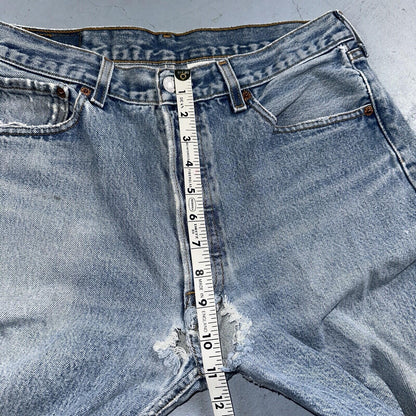 Levis 501 Vintage 90s XX Straight Leg Mexico Jeans 34x36 Light Wash Act 31x32