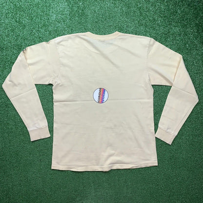 HIKE NIKE 80s Vintage T Shirt OG Rare Grail Geisha Rap Japan Yellow Long Sleeve
