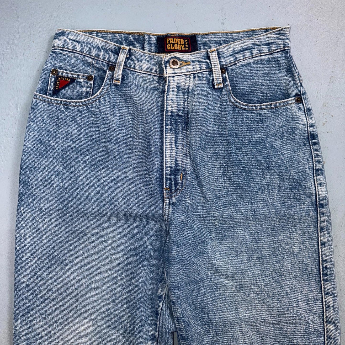 Vintage Y2K Faded Glory Jeans Womens 12 Light Blue Classic Fit USA 29x29 Skinny