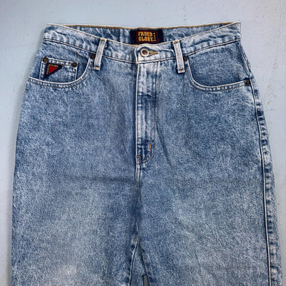 Vintage Y2K Faded Glory Jeans Womens 12 Light Blue Classic Fit USA 29x29 Skinny