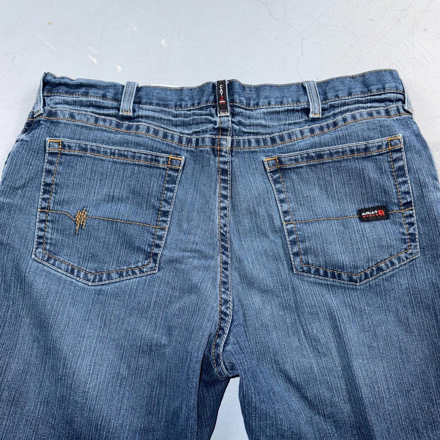 Ariat M4 FR Jeans Mens Blue Flame Resistant Cat 2 Relaxed Boot Cut 42x30 Denim