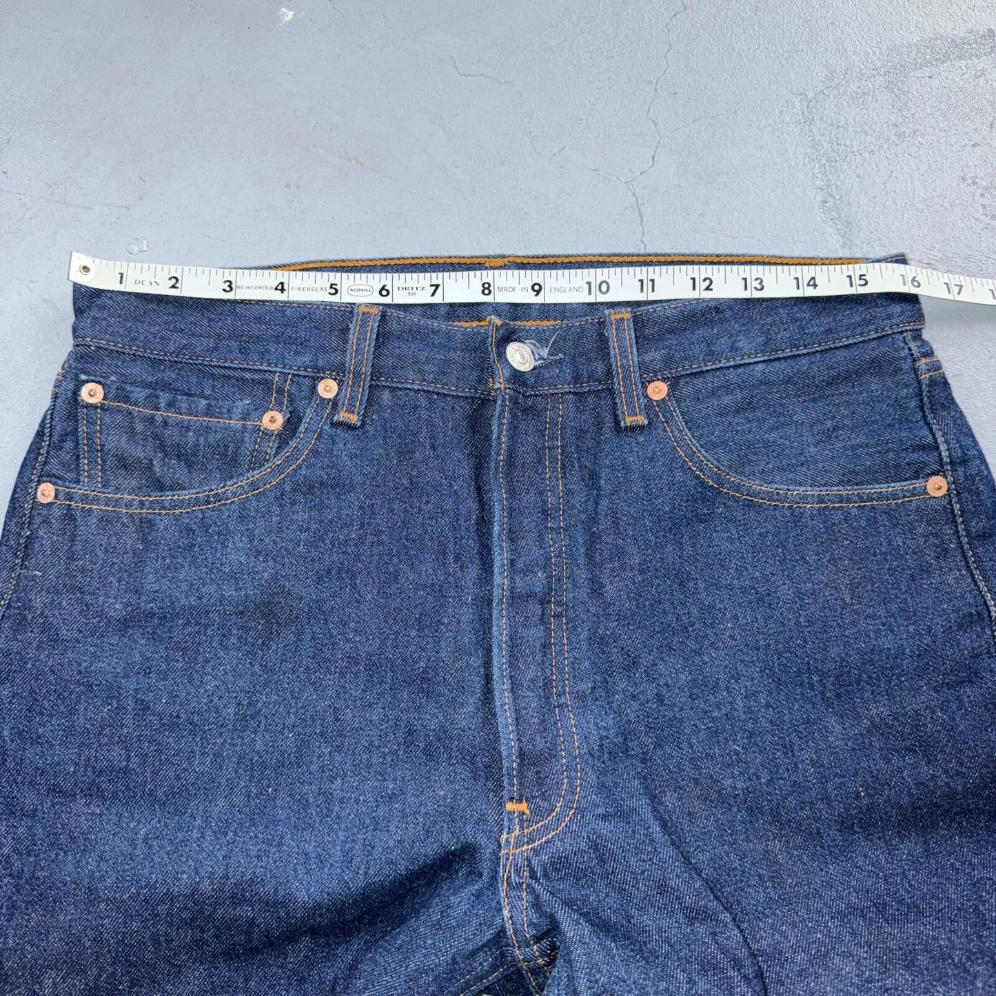Levis 501 Vintage Y2K 90s XX Straight Leg Jeans Blue Dark Wash 33x30 Act 32x27