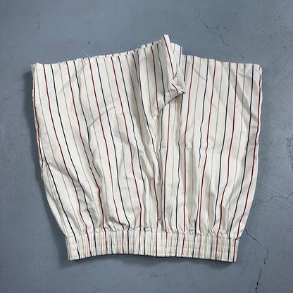 Cabin Creek Shorts Womens 12 Red White Striped Front Cotton Blend High Rise