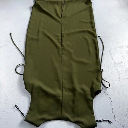 R&M Richards Karen Kwong Womens Maxi Dress Size 14 Green Simple Sleeveless VTG