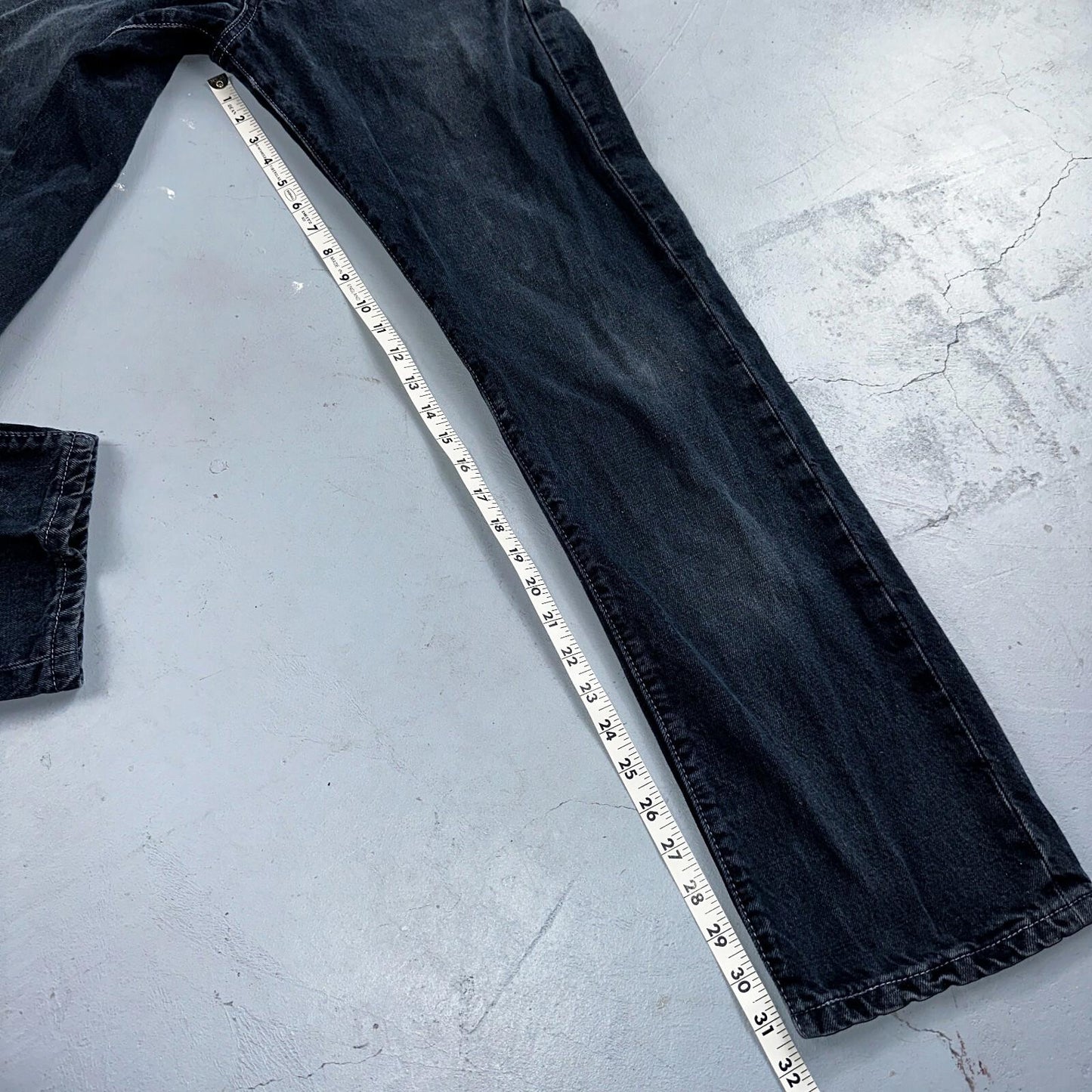 Levis 501 Vintage 90s Mexico Straight Leg Jeans 29x32 Y2K Dark Wash Act 28x31