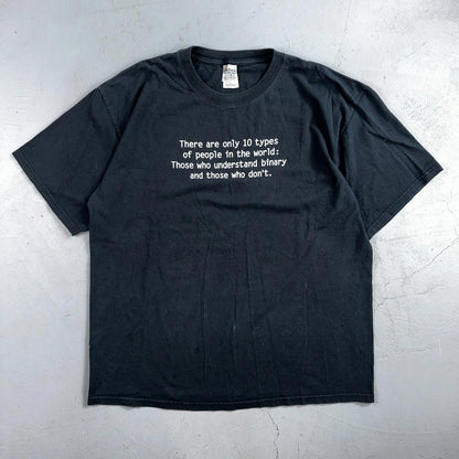 Binary People Y2K VTG T Shirt Graphic Frank Ocean LGBT Cool Text Quote RARE XL