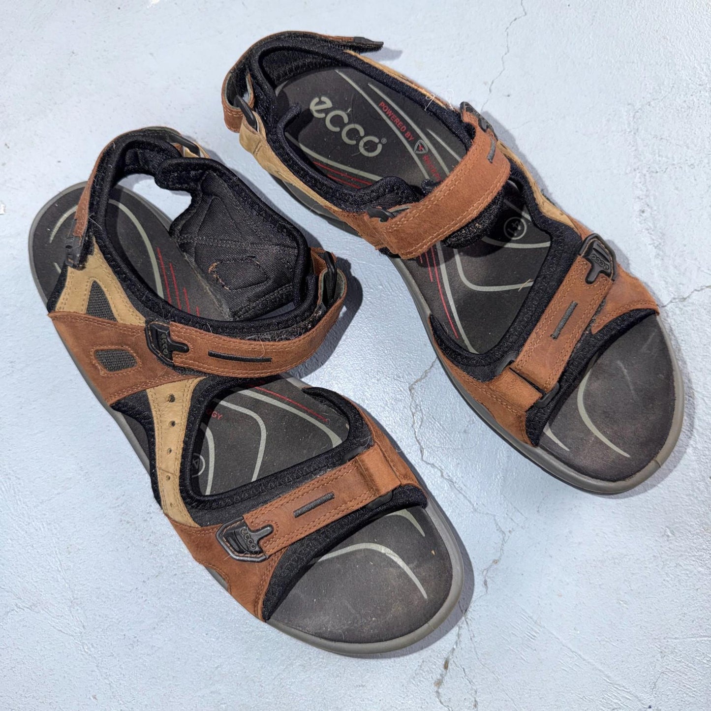 ECCO Off Road Receptor 2 Strap Black/Tan Hiking Sandals Men's EU 41