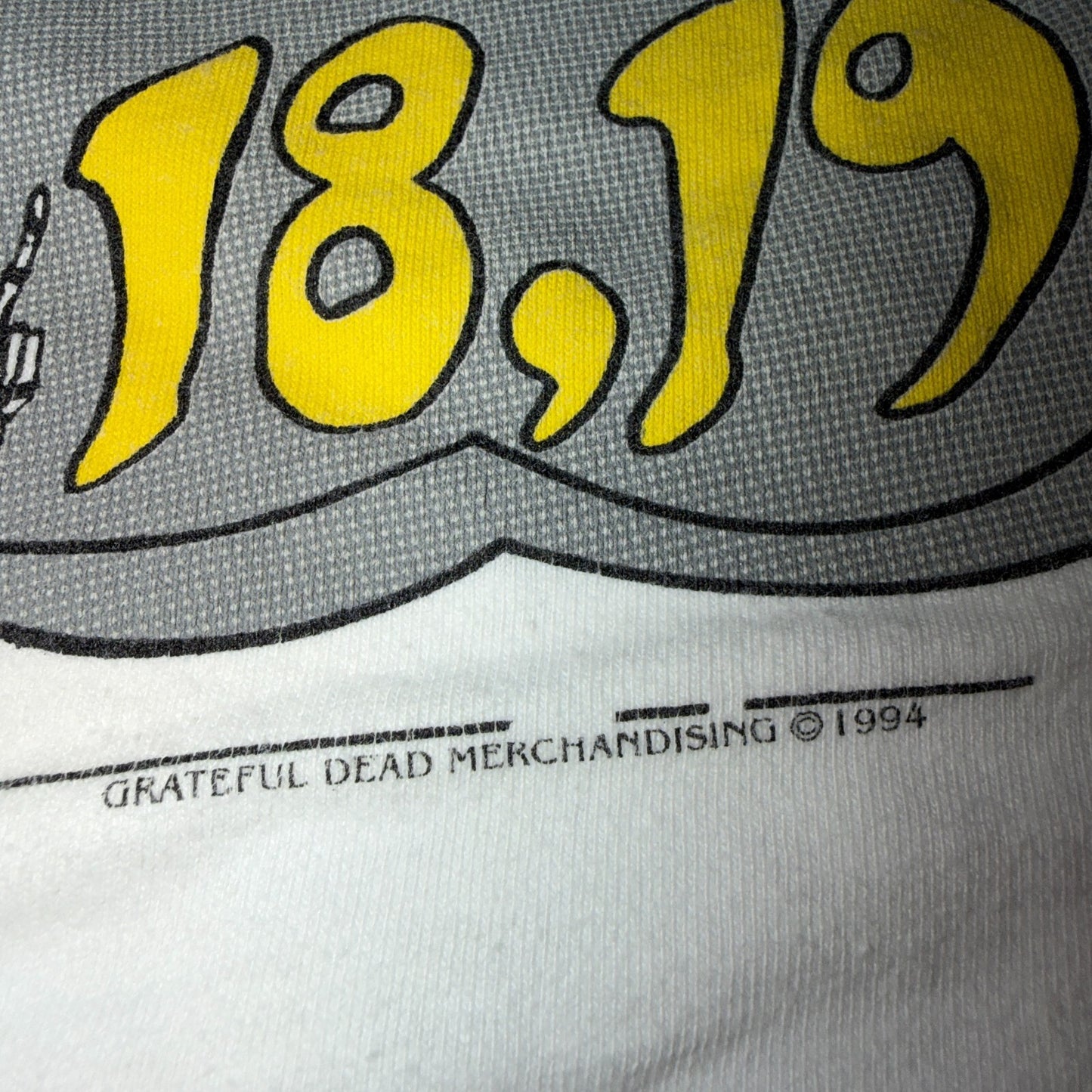 VTG 1993 Grateful Dead Rain Bears Tour T Shirt Seattle Eugene Skeleton Lightning