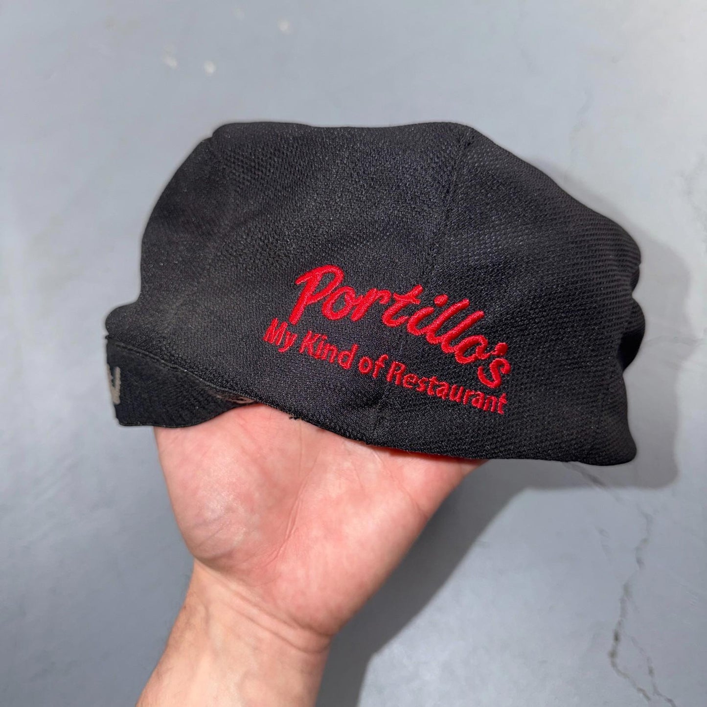 Portillo's Hot Dogs  Hat Chef Works Snapback Newsboy Work Cap Chicago Nu Fit