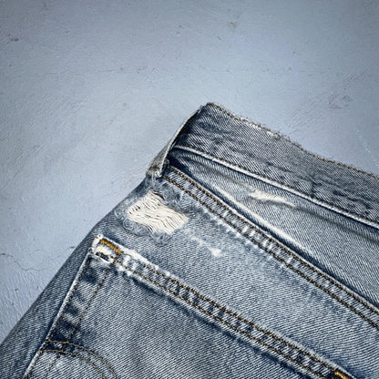 Levis 501 Vintage 90s Mexico Straight Leg Jeans 36x34 Y2K Light Wash Act 35x30