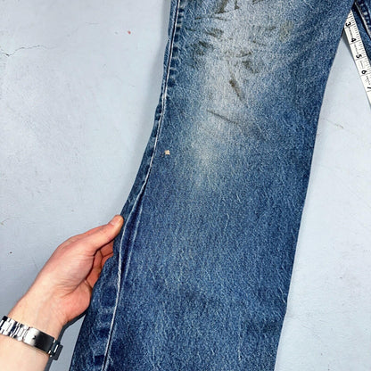 Levis 517 Vintage 80s USA Orange Tab Bootcut Flare Blue Jeans Talon Act 34x28